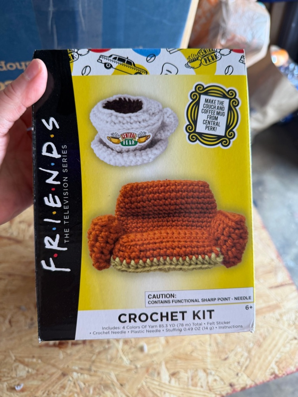 FRIENDS Crochet Set – Orange Couch & White Coffee Cup